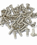 50 Pieces 1/4-20 x 5/8 Inch Stainless Steel 304 Hex Socket Flat Head Cap Screws Bolts For Furniture With Bright Finish
