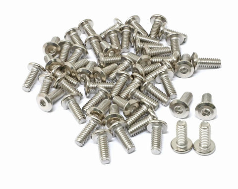 50 Pieces 1/4-20 x 5/8 Inch Stainless Steel 304 Hex Socket Flat Head Cap Screws Bolts For Furniture With Bright Finish