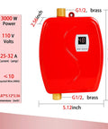 Enjoy Snappy Hot Water Anytime With This Electric One Hundred Ten Volt Mini Instant On Demand Water Heater featuring LCD display