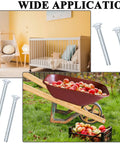Built Tough As Nails Wheelbarrow Handle Nut And Bolt Replacement Kit Packing 18 Piece Carbon Steel Galvanized Carriage Bolts displayed with a wheelbarrow and bolts.