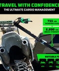 Two Pack Motorcycle Tie Down Straps With 2200 Pound Break Strength Steel Cam Buckles Integrated Soft Loops on motorcycle