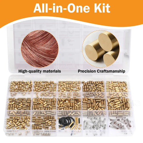 Professional Lock Rekeying Kit With Complete Pinning Set Including 0 to 9 Bottom Pins Master and Top Components in clear case