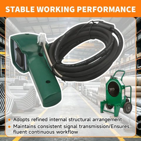 Heavy Duty Pendant Switch Control Unit With Cable One Pack Replacement OEM Style For Electric Conduit Pipe Bender Models 555 853 854, green handheld control with cable