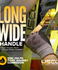 Ultra Badass Heavy Duty J Hook Ratchet Straps For Hauling Cargo On Trailers And Pickups Two By Twelve Feet 10k Break Strength Yellow Polyester Tie Downs That Will Not Let You Down, showcasing wide handle and strap setup.