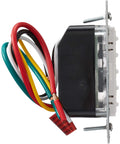 Side view of Decora 1800W Countdown Timer Switch with wires exposed, compatible with lights, fans, heaters, 20A resistive inductive.