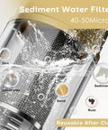Close-up of 2 Pack Brass Sediment Filter Reusable Washing Machine Water Filter 50 Micron Anti Scale Rust Trap
