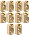 10 Pack M6 Barrel Nuts With Slotted Cross Dowel For Furniture And Bed Frames, Durable, Corrosion Resistant Hardware