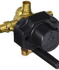 Pressure Balance Rough-In Valve With Built-In Diverter And Diaphragm Cartridge For Shower And Bath, brass construction, top view