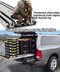 Beefy Heavy Duty 40 Inch Drawer Slides With 500 Pounds Capacity locking ball bearing rails on truck with toolboxes.