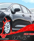 Car with Beefy 2 Pack Tow Dolly Straps With Flat Hooks For 14 To 17 Inch Wheels 10000 Lbs Break Strength in use