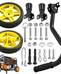 Wheel And Handle Kit For WEN 4500 And 4750 Watt Generators Fits GN4500 DF472 DF475 parts including wheels, handle, bolts, and brackets