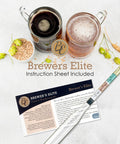 Hydrometer For Home Brew Beer Wine Mead And Kombucha Deluxe Triple Scale Set With Hardcase And Cloth Specific Gravity ABV Tester