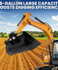 20 Inch No Teeth Flat Backhoe Bucket For Mini Excavator With 2 Pins, Smooth Edge For Ditch Cleaning And Slope Leveling, field