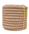 Heavy Duty Jute Rope 1 1/4 Inch By 100 Feet Natural Hemp For Crafts, Gardening, DIY Bundling, Climbing, Hammocks, Nautical Decor