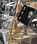 Square slot cutter set (2 pcs) for drywall electrical boxes; stainless steel, fits oscillating tools.