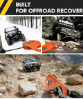 10 Ton Winch Snatch Block Towing Pulley with 22000 Lbs Capacity for Offroad Recovery, towing SUV from rocky terrain