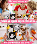 Easy Peasy Beginner Crochet Kit For Amigurumi Cats Five Pack Includes Step By Step Video Tutorials with colorful cat toys.