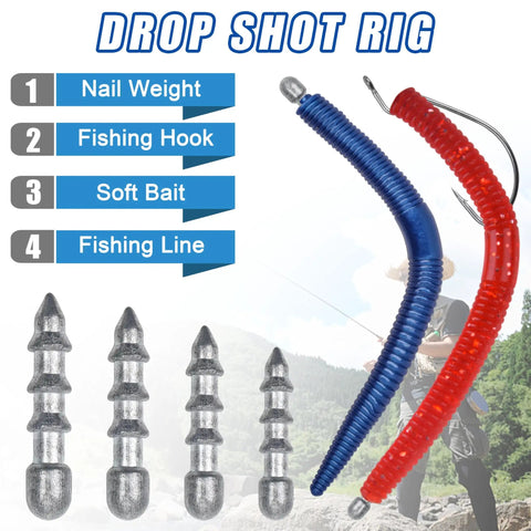 Ultimate Fishing Nail Weights Kit ✓ Enhances Soft Baits