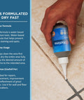 User applying Premixed Fast Dry Gray Silicone Tile Repair Kit With Caulk Filler And Sealer for cracked tile repair demonstration
