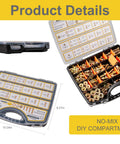 Heavy Duty Flange Bolt Kit 528Pcs M5 M6 M8 M10 8.8 Pro Grade With Nuts And Washers Yellow Zinc Plating Durable Storage Case