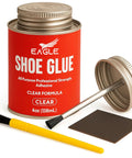 Go-To Heavy Duty Shoe Cement For Sole Repair, Waterproof Glue For Sneakers, Boots, And Rubber Soles, 4oz can with brush
