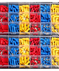 Top Shred 300 Piece Electrical Crimp Terminals Insulated Spade Wire Connectors Kits In Box Perfect For All Your DIY Wiring Jobs And Auto Repairs Without The Brand Name Bloat, assorted red blue yellow terminals
