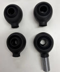 Four Heavy Duty Three Quarter Inch Heim Joint Boots And Rod End Dust Seals in black silicone for off road suspension.