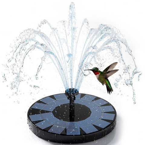 2.5W Solar Fountain Pump With 6 Nozzles For Bird Bath Garden Pond Pool Fish Tank Outdoor Water Feature Sun Powered Ready In Seconds