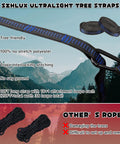 Tree Hammock Straps Set Of 2 10 Feet Long With 38 Loops And 2 Carabiners No Fuss Heavy Duty Hammock Suspension Straps, mountain backdrop