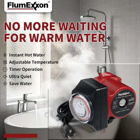 Instant Hot Water Recirculating Pump Kit For Tank Heaters Featuring Integrated Timer And Thermal Bypass Valve Provides Hot Water To Your Tap Under Sink For Smooth Kitchen And Bathroom Plumbing Upgrades That Slash The Wait Dead Short, complete system with timer and hoses.