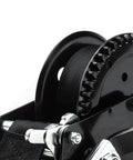 Heavy Duty Trailer Winch 1200 Lb Capacity With Pre Installed 20 Ft Strap And Hook All Steel Frame Zinc And Black Plating Close Up