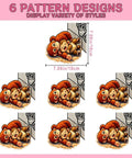 Six Pack Dope Cute Baby Monkey Punchs Team DTF Transfers For T Shirts And DIY Clothing Ready To Press Heat Transfer Stickers 7x7