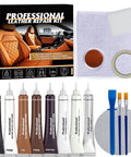 Leather Repair Kit For Furniture And Cars With Easy Color Match, Fix Scratches And Cracks On Couches, Car Seats, Jackets, And Purses, DIY Leather Restoration Kit With Simple Step By Step Instructions And Glossy Finish