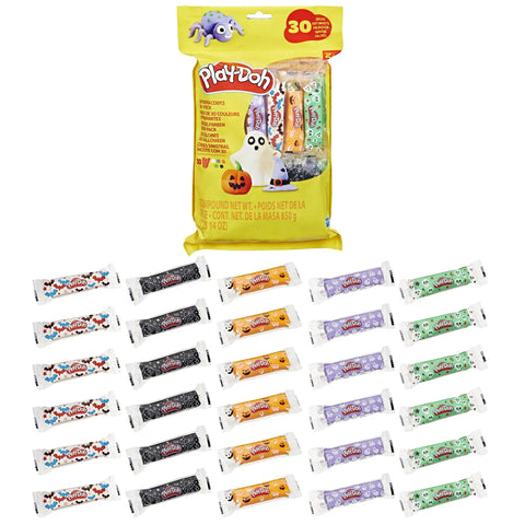 Fresh Spooky Modeling Clay 30 Pack Fun Size Sticks in Halloween-themed wrapper, colorful options for kids' creative crafting.