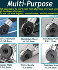 Heavy Duty Electric Drill Plate Cutter With Dual Serrated Wheels cutting various metal sheets