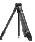 Carbon Fiber Travel Tripod With Pro Level Stability, Fast Setup And Takedown, ultra compact, black finish, standing position