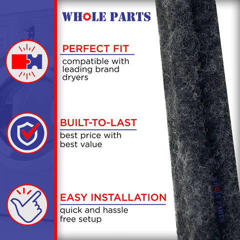 Dryer Drum Felt Seal Replacement WP37001132 For Admiral Amana Crosley Kenmore Magic Chef Maytag And Speed Queen Dryers features