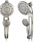 Crazy High Pressure Shower Spa Combo With 48 Modes Three Way Showerheads Brushed Nickel Finish