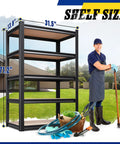 3 Pack Garage Shelving Unit 5 Tier Heavy Duty Metal Storage Shelves With 2050 Lbs Capacity displayed outdoors with tools