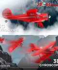 A300 4 Channel RC Plane With LED Lights Beechcraft D17 Style Brushless Motor flying against clouds