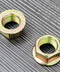 Hub Motor Nut And Washer Kit For Electric Bikes, Wheel Lock Nuts And Axle Bolts on a surface, durable steel design