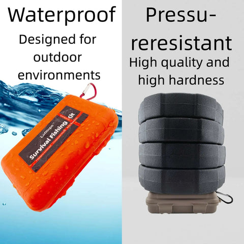 Pocket Survival Fishing Kit Emergency Tackle Box For Camping And Hiking Ultra Portable 3.7oz Mini Gear waterproof and pressure resistant