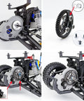 Installed Metal Spur Gear Set 32P with 18T and 56T gears for RC car upgrade, showing heavy-duty construction and mounting details