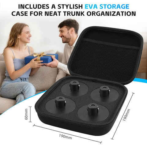 Tesla Lift Pad Set For Model 3 Y S X 2013 2026 0.9 Inch Lift Pads 4 Pack With Storage Case shown