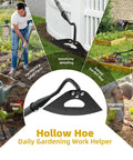Garden Hoe Weeder Removal No Nonsense Heavy Duty Weed Tool in use for various gardening scenarios
