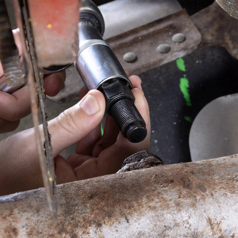 Installing Oxygen Sensor Thread Chaser For M18 x 1.5 Threads And Spark Plug Threads, Three Eighths Drive, in automotive part