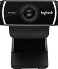 Hella Crisp 1080P HD Webcam For Smooth Streaming And Ridiculously Clear Video Recording With Autofocus And Dual Mics in black with HD 1080p label.