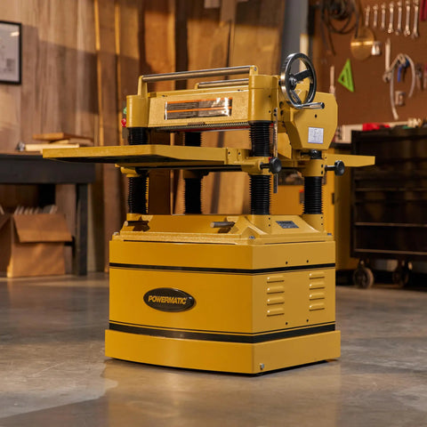 Badass 20 Inch Helical Wood Planer With 5 Horsepower Motor And 230 Volt Setup Delivering Silky Smooth Surfacing On Rough Lumber Featuring 100 Replaceable Carbide Heads
