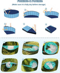 Step-by-step folding guide for Kiddie Pool With Canopy And Shade For Backyard Water Play 40 Inch Foldable Toddler Pool With Sun Shelter