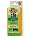 Packaging of Very Fine 220 Grit Dual Angle Sanding Sponge 3 By 5 By 1 Inches for versatile sanding use on surfaces.